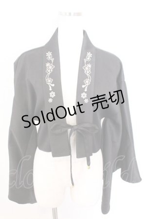 画像: Amavel / 手まり遊びとシマエナガ和風羽織 F クロ O-26-02-18-055-CA-TO-OW-OS