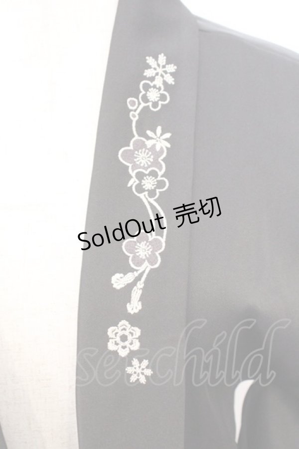 画像2: Amavel / 手まり遊びとシマエナガ和風羽織 F クロ O-26-02-18-055-CA-TO-OW-OS (2)