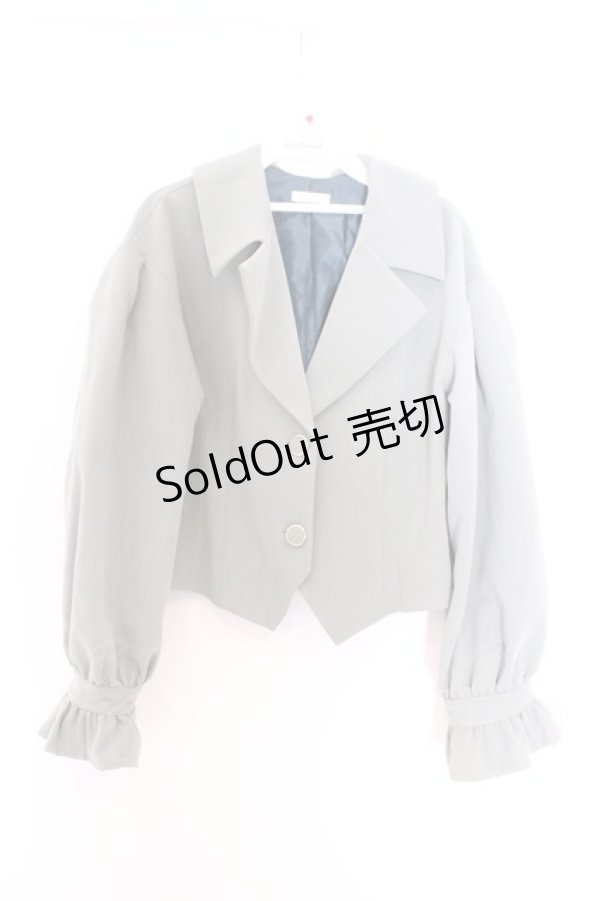 画像1: axes femme POETIQUE / レースアップボリューム袖ジャケット M グリーン O-26-02-18-1037-AX-JA-IG-OS (1)