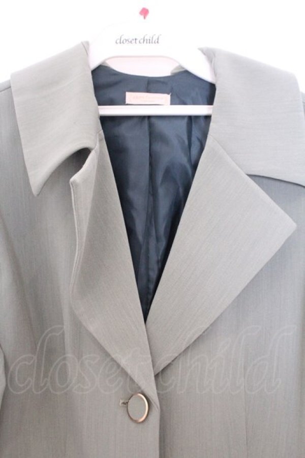 画像2: axes femme POETIQUE / レースアップボリューム袖ジャケット M グリーン O-26-02-18-1037-AX-JA-IG-OS (2)