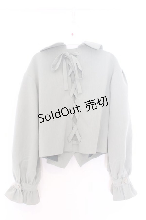 画像3: axes femme POETIQUE / レースアップボリューム袖ジャケット M グリーン O-26-02-18-1037-AX-JA-IG-OS (3)