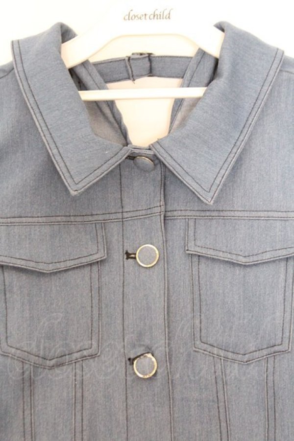 画像2: axes femme POETIQUE / バックデザインデニムジャケット M ライトインディゴ O-26-02-18-1038-AX-JA-IG-OS (2)