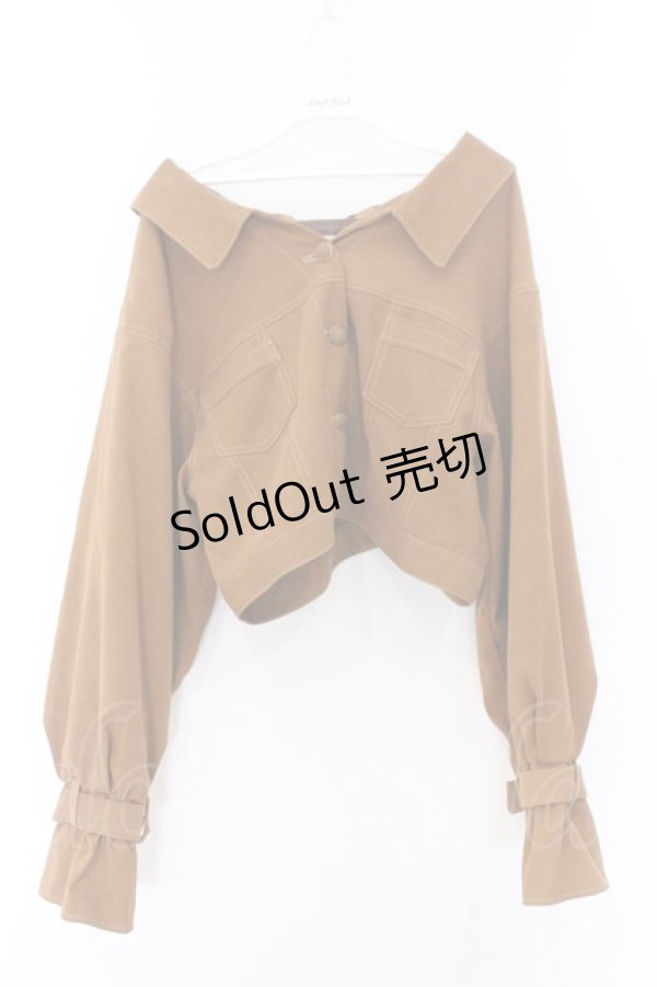 画像1: axes femme POETIQUE / バックレースアップジャケット  キャメル O-26-02-18-1040-AX-JA-IG-OS (1)