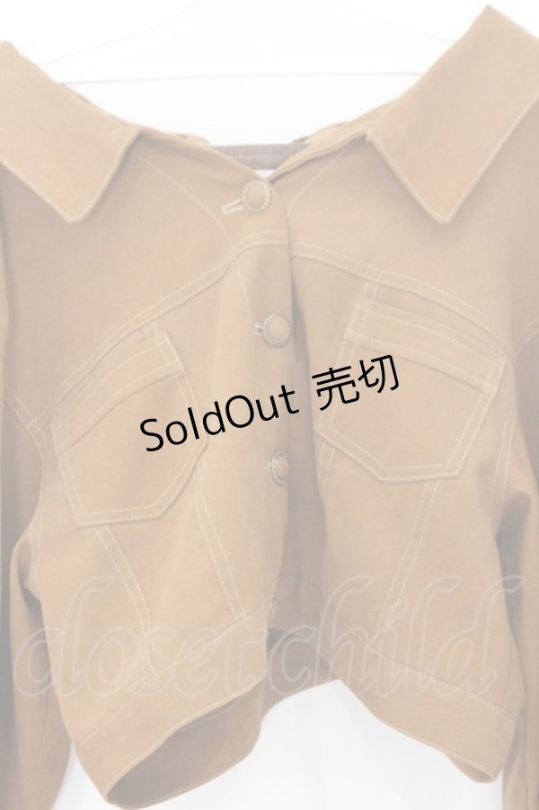 画像2: axes femme POETIQUE / バックレースアップジャケット  キャメル O-26-02-18-1040-AX-JA-IG-OS (2)