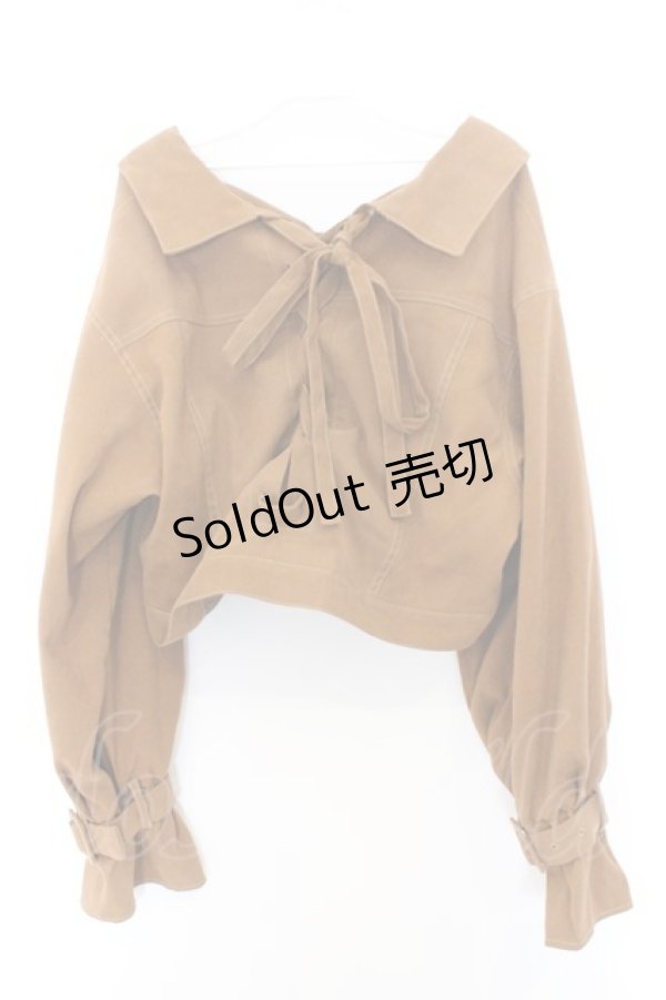 画像3: axes femme POETIQUE / バックレースアップジャケット  キャメル O-26-02-18-1040-AX-JA-IG-OS (3)