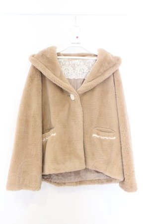 画像: axes femme / フード付きファーコート M モカ O-26-02-18-1041-AX-CO-IG-OS