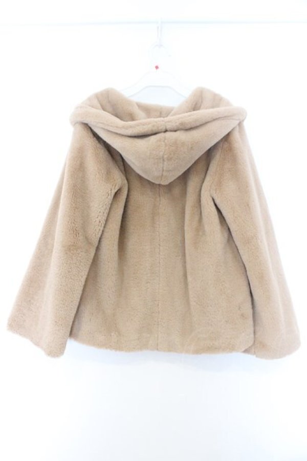 画像3: axes femme / フード付きファーコート M モカ O-26-02-18-1041-AX-CO-IG-OS (3)