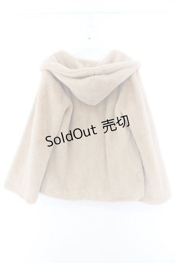 画像3: axes femme / フード付きファーコート M モカ O-26-02-18-1041-AX-CO-IG-ZT0220B (3)