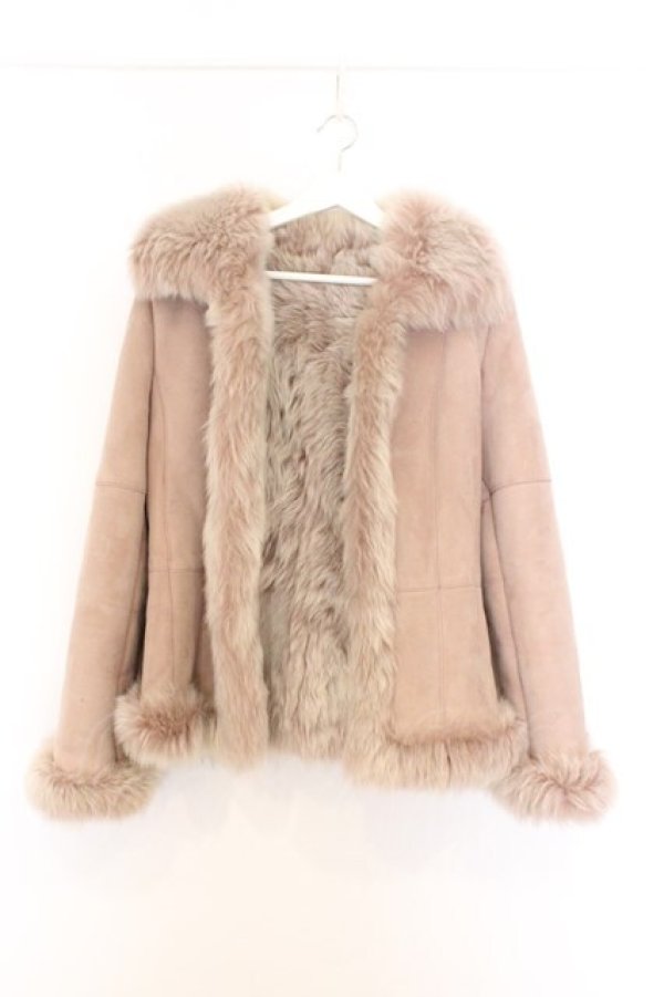 画像1: INGEBORG / ムートンコート  ピンクベージュ O-26-02-18-1042-LO-CO-IG-OS (1)