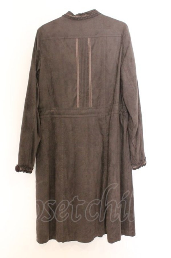 画像3: INGEBORG / スウェード風シャツワンピース  ブラウン O-26-02-18-1044-LO-OP-IG-OS (3)
