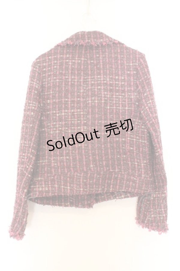 画像3: INGEBORG / ツイードライダースジャケット 9 ワイン系 O-26-02-18-1045-LO-JA-IG-OS (3)