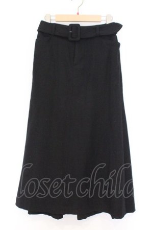 画像: INGEBORG / ベルト付きロングスカート S クロ O-26-02-18-1046-LO-SK-IG-ZT0220D