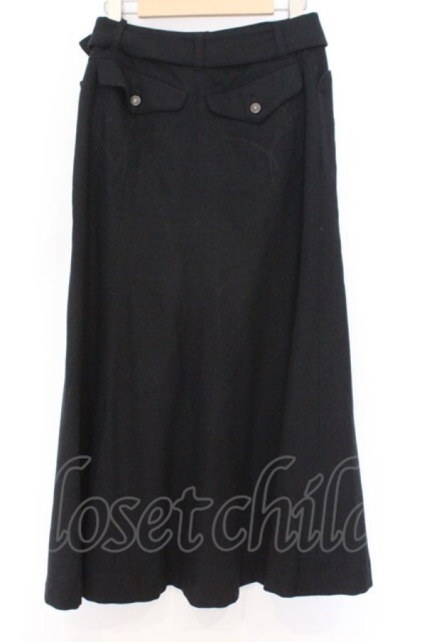 画像2: INGEBORG / ベルト付きロングスカート S クロ O-26-02-18-1046-LO-SK-IG-OS (2)