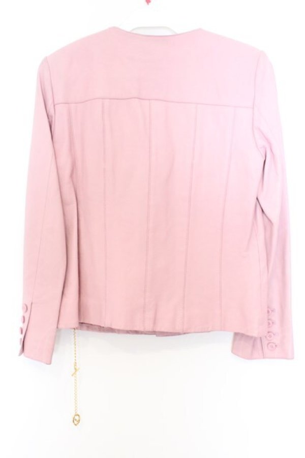 画像5: INGEBORG / ノーカラー羊皮ジャケット  ピンク O-26-02-18-1052-LO-JA-IG-OS (5)