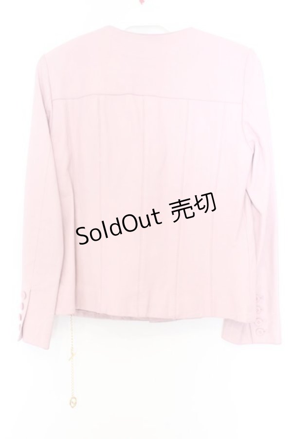 画像5: INGEBORG / ノーカラー羊皮ジャケット  ピンク O-26-02-18-1052-LO-JA-IG-ZT0220D (5)