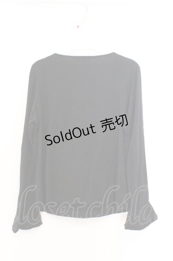 画像3: INGEBORG / リボン配色カットソー  クロ O-26-02-18-1054-LO-TO-IG-ZT626 (3)