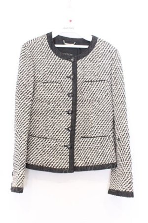 画像: INGEBORG / デニムラインノーカラージャケット  シロ×クロ O-26-02-18-1057-LO-JA-IG-OS