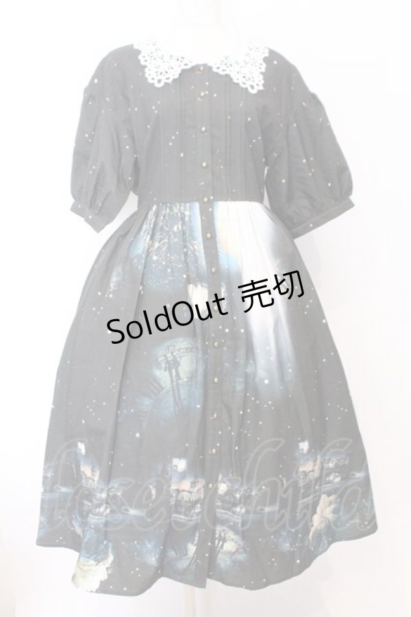 画像1: axes femme NOSTALGIE / 幻想街柄ワンピース F 公式色展開 コン O-26-02-18-1008-AX-OP-IG-OS (1)