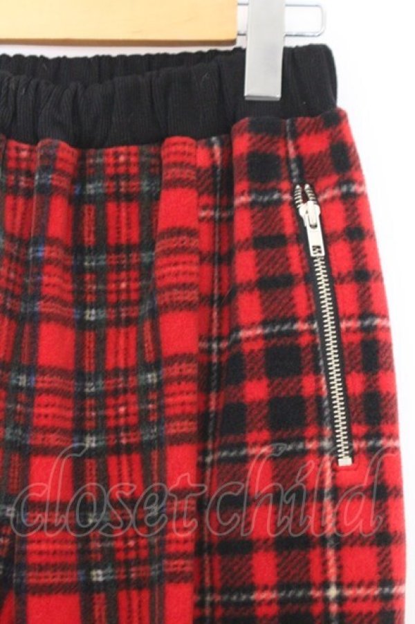 画像2: Candy Stripper / FLUFFY CHECK パンツ 2 レッド O-26-02-18-1066-PU-PA-YM-OS (2)