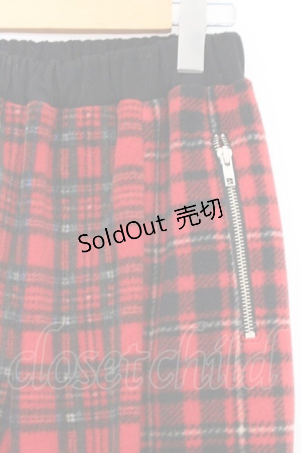 画像2: Candy Stripper / FLUFFY CHECK パンツ 2 レッド O-26-02-18-1066-PU-PA-YM-OS (2)