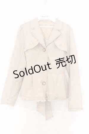 画像: axes femme / ペプラムショートトレンチコート M ベージュ O-26-02-18-1069-AX-JA-OW-ZT0220C