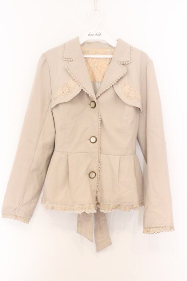 画像1: axes femme / ペプラムショートトレンチコート M ベージュ O-26-02-18-1069-AX-JA-OW-OS (1)