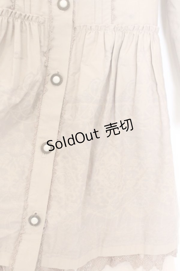 画像2: axes femme / バラ柄トレンチコート M ベージュ O-26-02-18-1070-AX-CO-OW-ZTC039 (2)