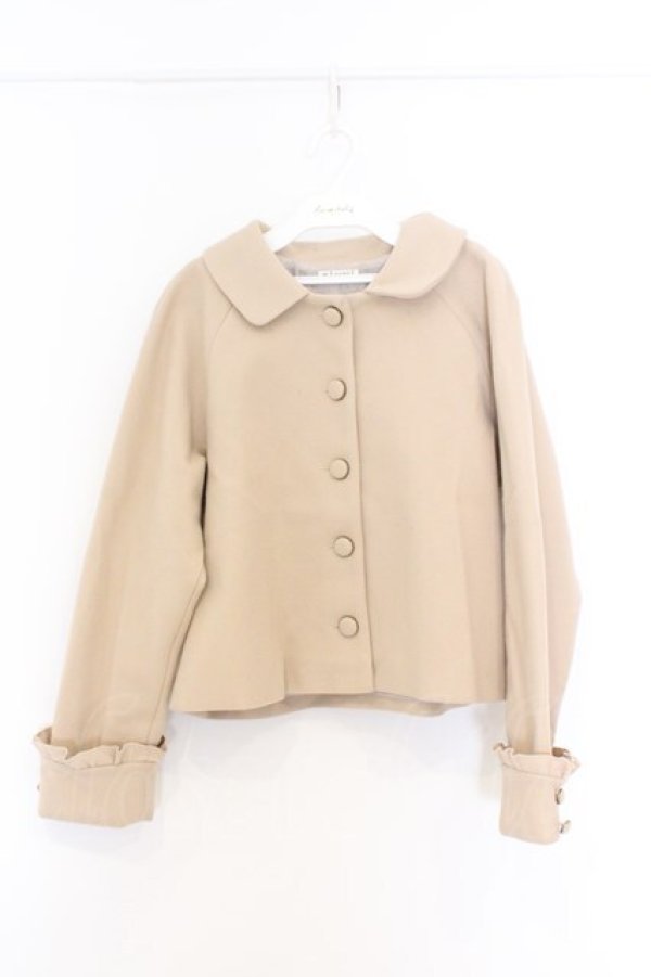 画像1: axes femme / 袖フリルピーコート F ベージュ O-26-02-18-1072-AX-CO-IG-OS (1)
