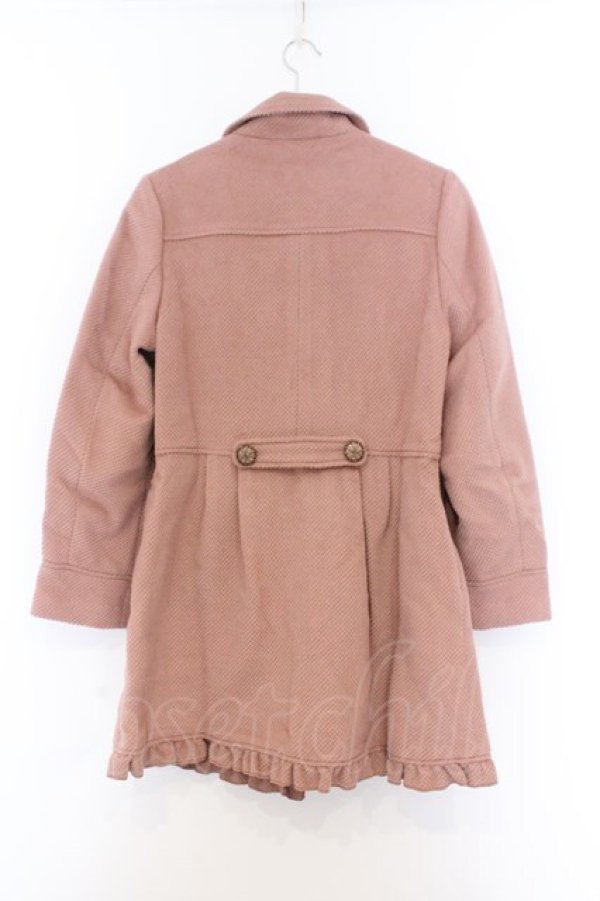 画像3: axes femme / レース配色丸襟コート  ピンクベージュ O-26-02-18-1074-AX-CO-IG-OS (3)