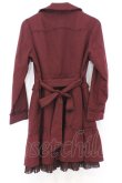 画像3: axes femme / ファー襟トレンチコート M ワイン O-26-02-18-1077-AX-CO-OW-OS (3)