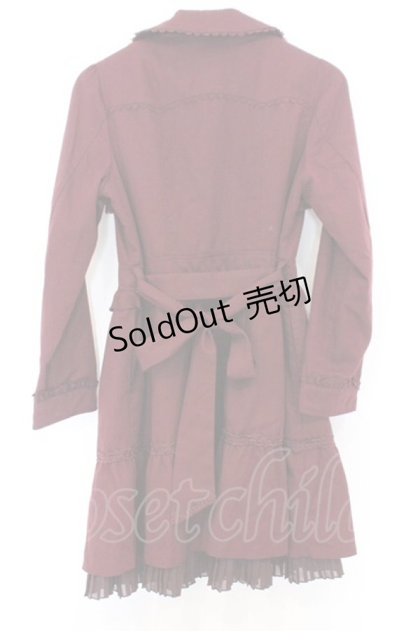 画像3: axes femme / ファー襟トレンチコート M ワイン O-26-02-18-1077-AX-CO-OW-OS (3)