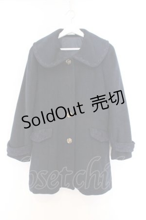 画像: axes femme / 薔薇ボタン丸襟コート M ネイビー O-26-02-18-1078-AX-CO-OW-ZTC16