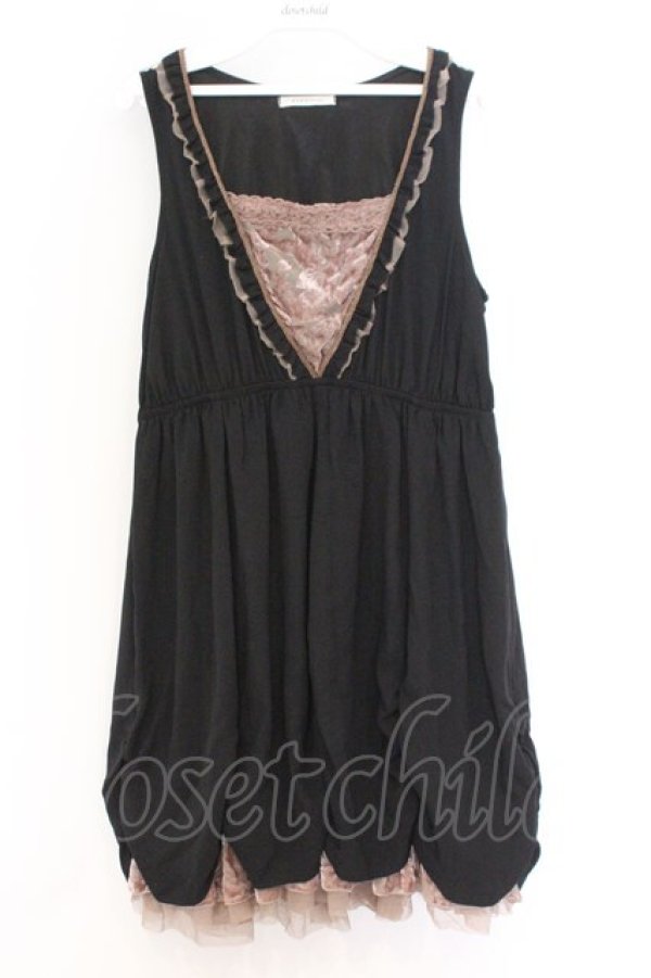 画像1: axes femme / オパールベロアタッセルチュニ（タッセル欠品） M クロ O-26-02-18-1081-AX-OP-OW-OS (1)