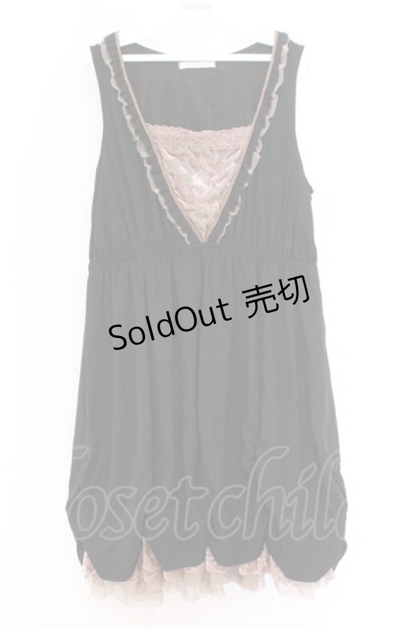 画像1: axes femme / オパールベロアタッセルチュニ（タッセル欠品） M クロ O-26-02-18-1081-AX-OP-OW-ZT626 (1)