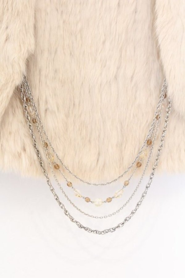 画像2: INGEBORG / ラビットファーベスト  ベージュ O-26-02-18-1084-LO-TO-IG-OS (2)