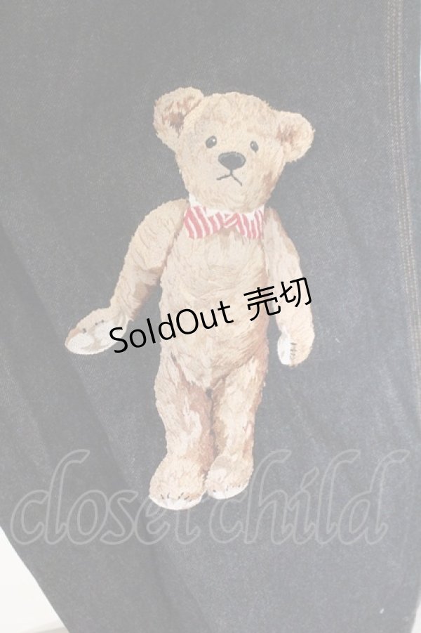 画像3: MEN'S KANEKO ISAO / くま刺繍デニムサロペット  クロ系 O-26-02-18-1010-PU-OP-IG-OS (3)