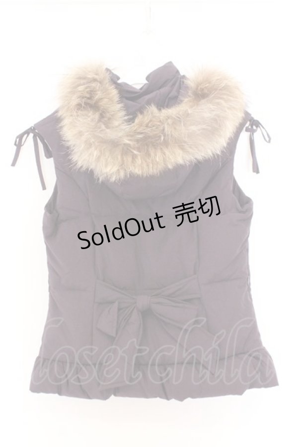 画像3: INGEBORG / たぬきファーダウンベウスト  パープル O-26-02-18-1085-LO-JA-IG-OS (3)