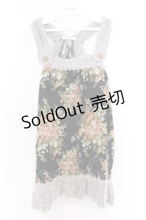 画像: axes femme / 花柄アウターキャミ M クロ O-26-02-18-1087-AX-TO-OW-OS