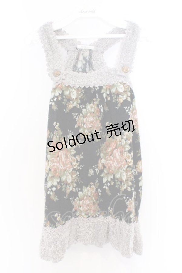 画像1: axes femme / 花柄アウターキャミ M クロ O-26-02-18-1087-AX-TO-OW-OS (1)