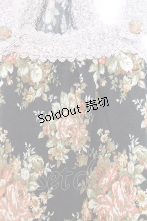 画像2: axes femme / 花柄アウターキャミ M クロ O-26-02-18-1087-AX-TO-OW-OS (2)