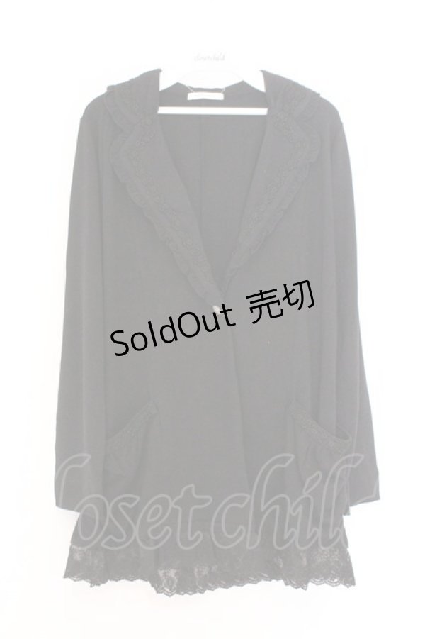 画像1: axes femme / 裾レース使いカットジャケット M クロ O-26-02-18-1088-AX-TO-OW-ZT626 (1)