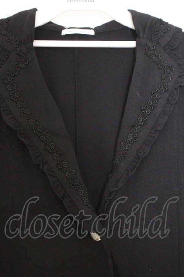 画像2: axes femme / 裾レース使いカットジャケット M クロ O-26-02-18-1088-AX-TO-OW-OS (2)