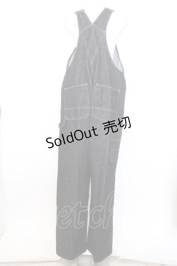 画像4: MEN'S KANEKO ISAO / くま刺繍デニムサロペット  クロ系 O-26-02-18-1010-PU-OP-IG-OS (4)