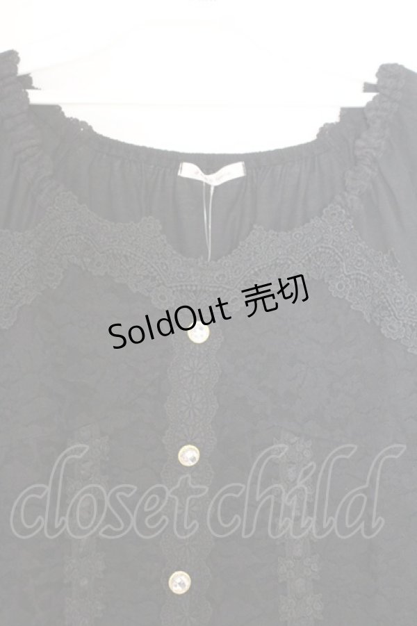 画像2: axes femme / 総レースビスチェ風プルオーバー M クロ O-26-02-18-1089-AX-TO-OW-ZT626 (2)