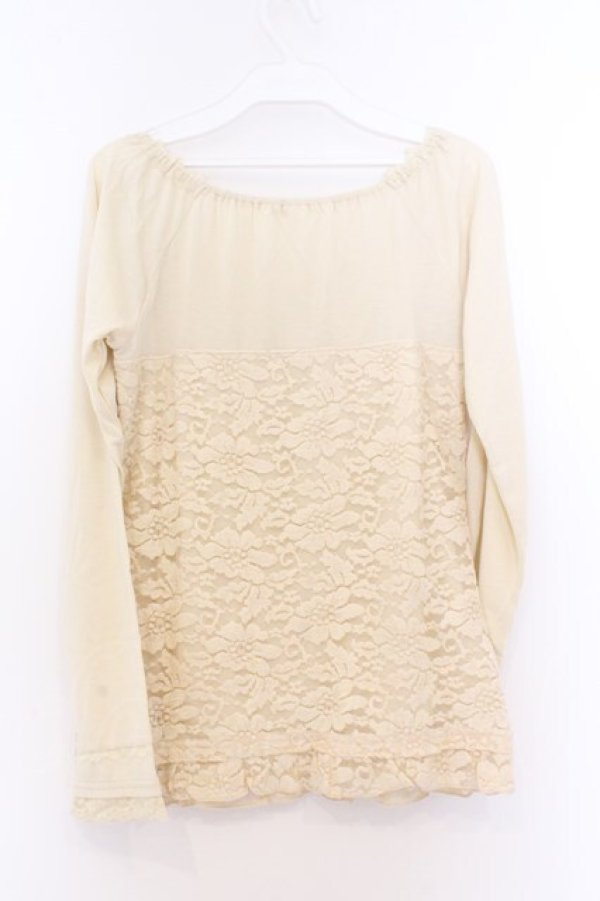 画像3: axes femme / 総レースビスチェ風プルオーバー M キナリ O-26-02-18-1090-AX-TO-OW-OS (3)