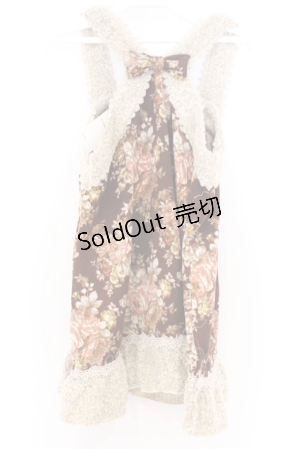 画像3: axes femme / 花柄アウターキャミ M ブラウン O-26-02-18-1091-AX-TO-OW-OS (3)