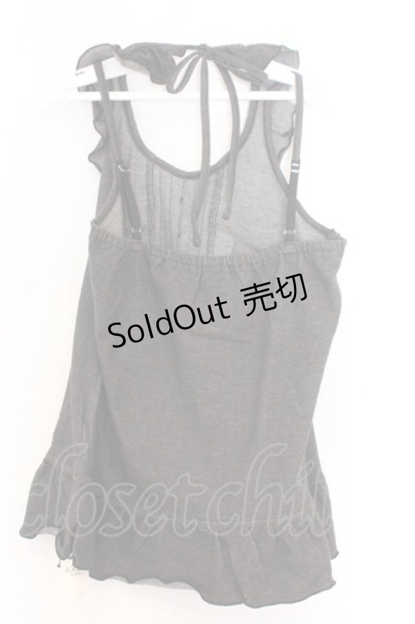 画像3: axes femme / フリルホルターキャミソール M グレー O-26-02-18-1095-AX-TO-OW-OS (3)