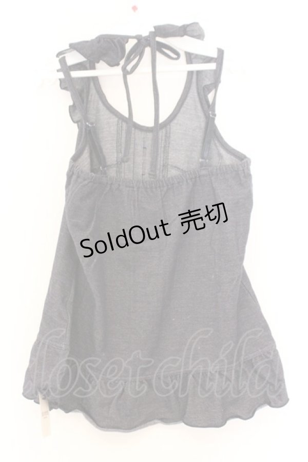 画像3: axes femme / フリルホルターキャミソール M ブルー O-26-02-18-1096-AX-TO-OW-OS (3)