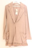 画像1: axes femme / 裾レース使いカットジャケット M ピンクベージュ O-26-02-18-1097-AX-JA-OW-OS (1)