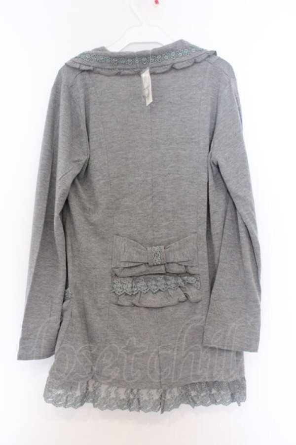 画像3: axes femme / 裾レース使いカットジャケット M グレー O-26-02-18-1098-AX-JA-OW-OS (3)
